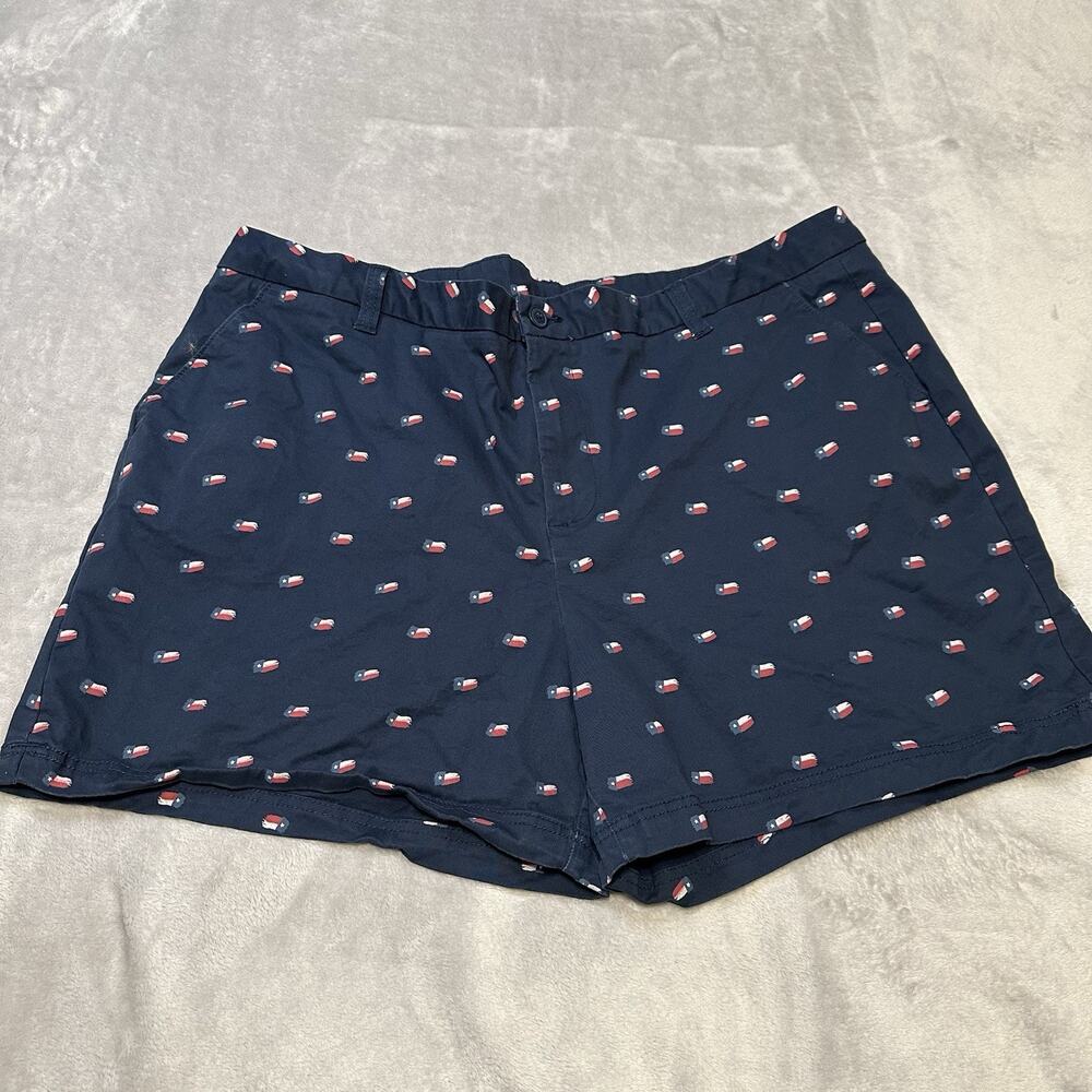 Magellan‎ Shorts Women's Size 24 Texas Flag Red White Blue Patriotic Chino